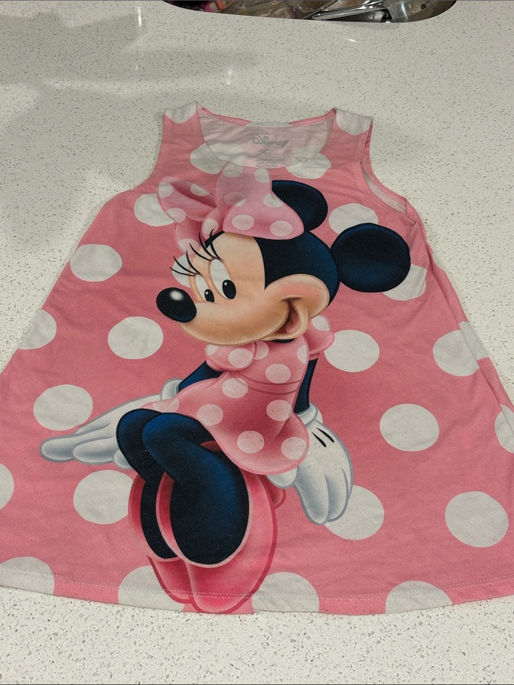 Disney Pink and White Polka Dot Minnie Mouse Tank Dress